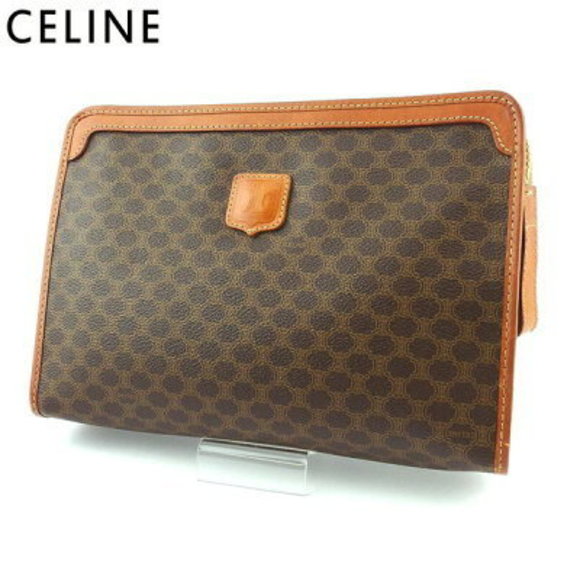 Celine clutch bag Shoulder Bag macadam brown beige leather - Picture 1 of 6